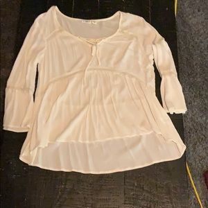 Cute cream colored flowy blouse